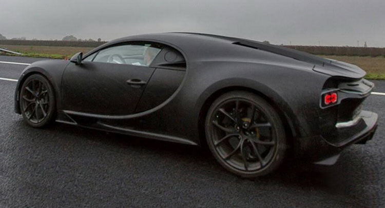 Bugatti Chiron Prototypes Spotted Again Wearing Less Camo