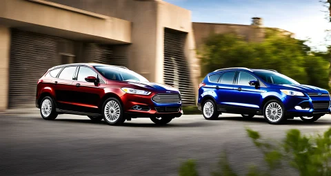 The image features the latest Ford hybrid vehicles, including the Ford Fusion Hybrid and the Ford Escape Hybrid.