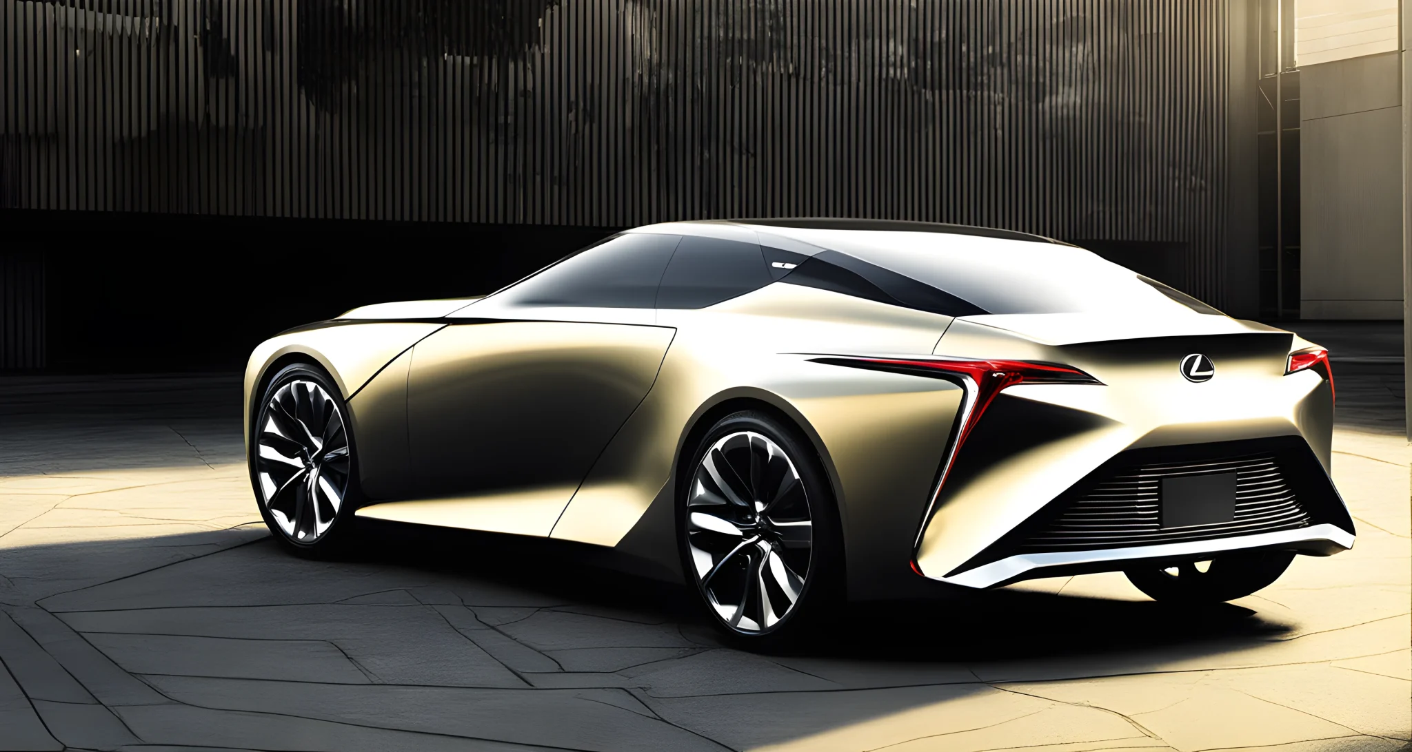 The image features the Lexus LF-C2 concept car.