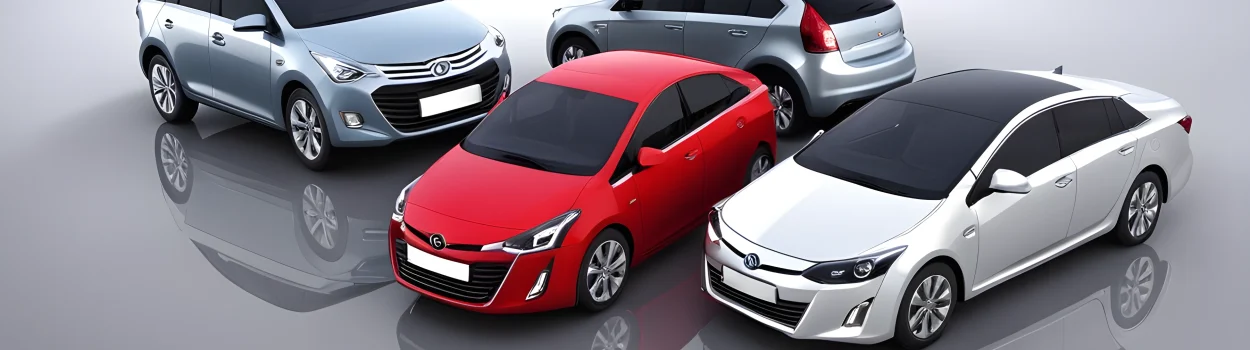 The image features three new hybrid car models from different manufacturers.