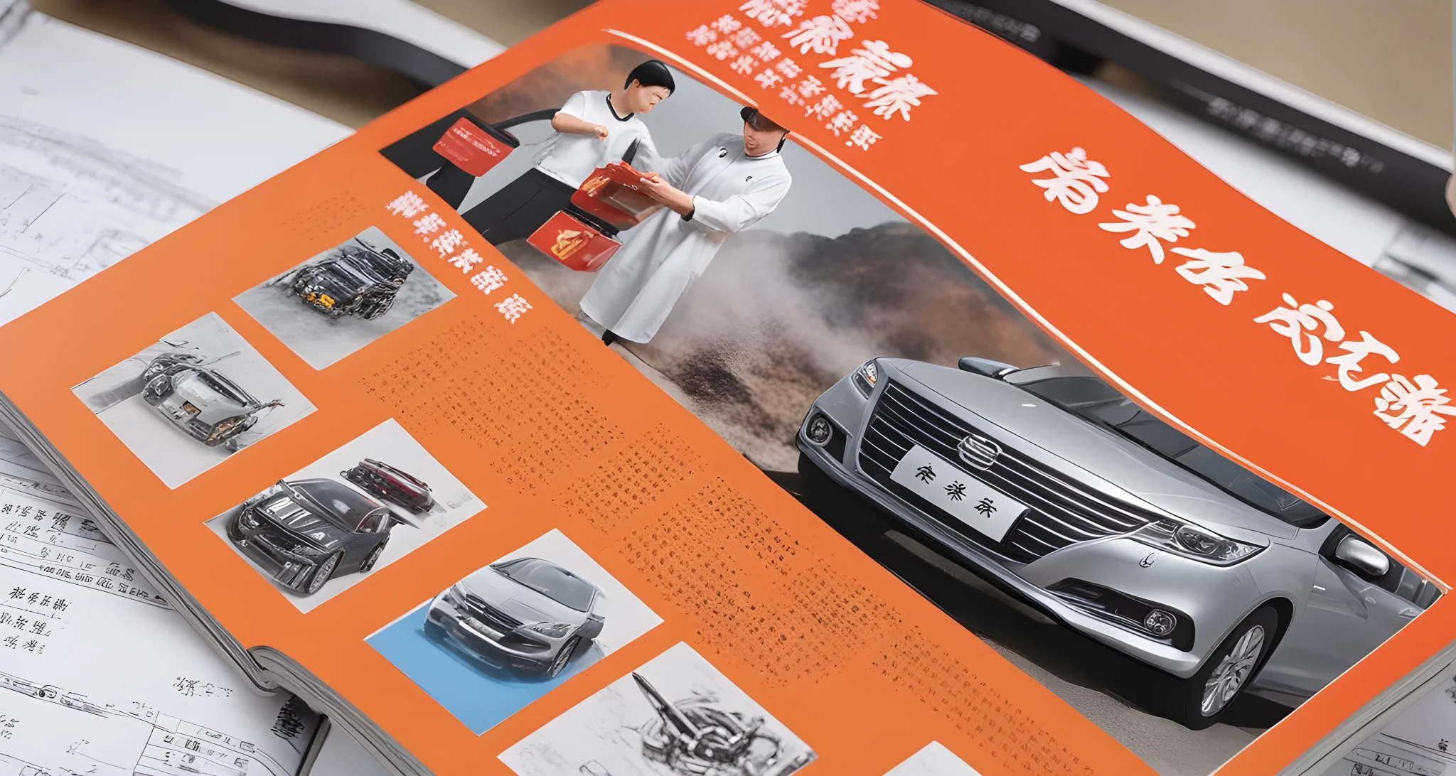 The image shows a collection of comprehensive car maintenance guides, written in Chinese, with the Belt and Road Initiative logo prominently displayed on the cover.