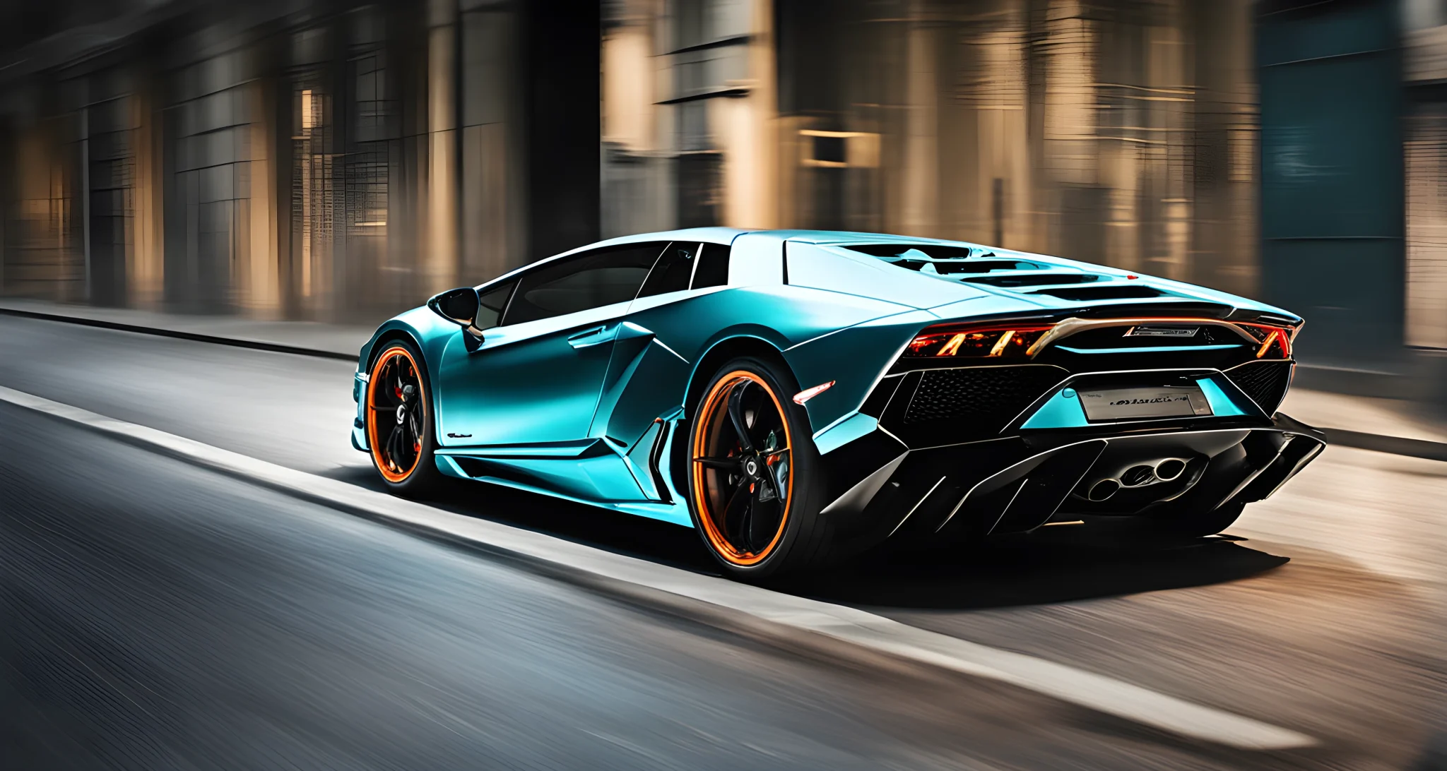 The image shows a Lamborghini vehicle with its Carbon-Ceramic brakes highlighted.