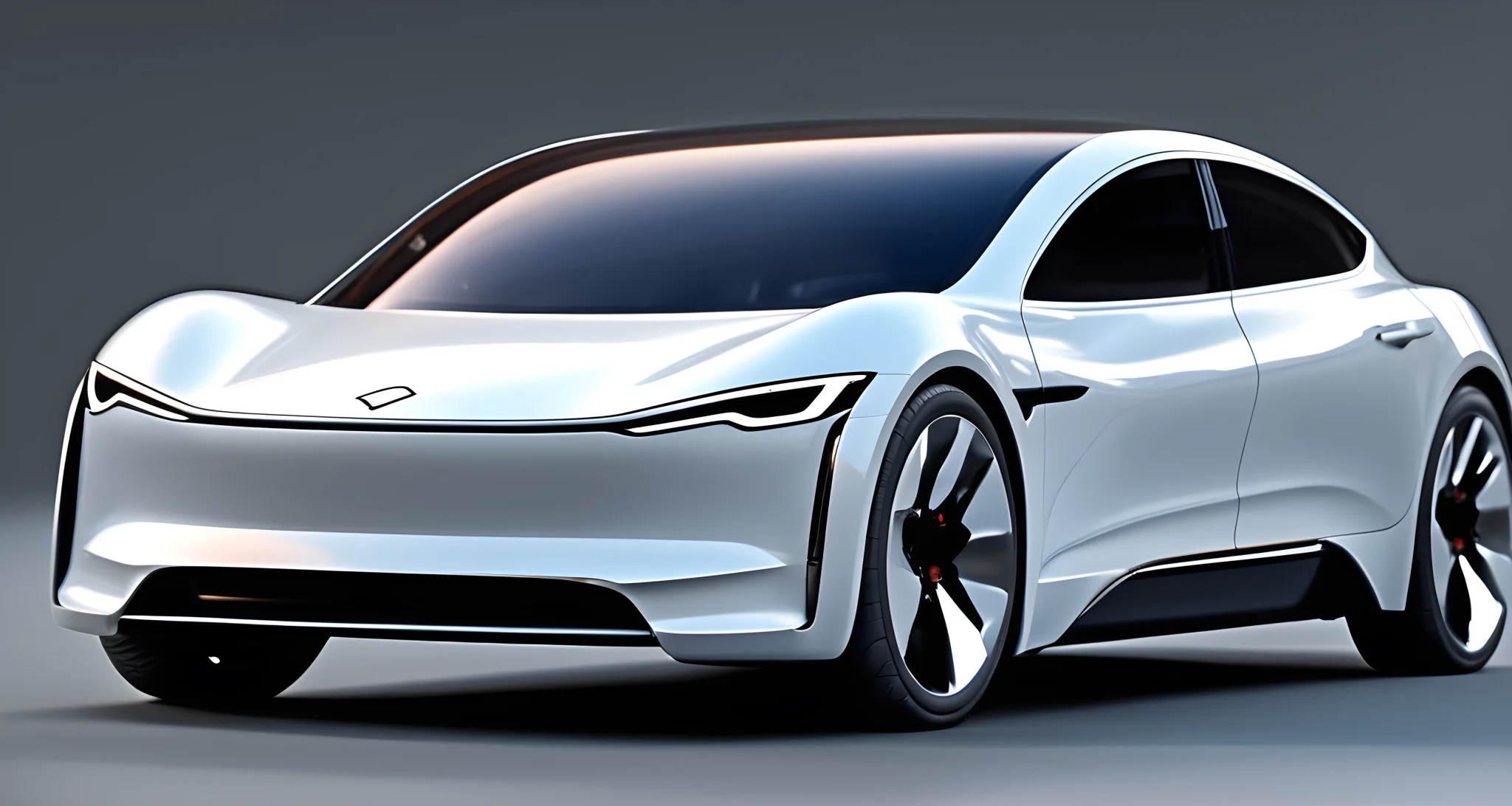 The image shows a modern electric vehicle with a sleek design and a high-capacity battery.