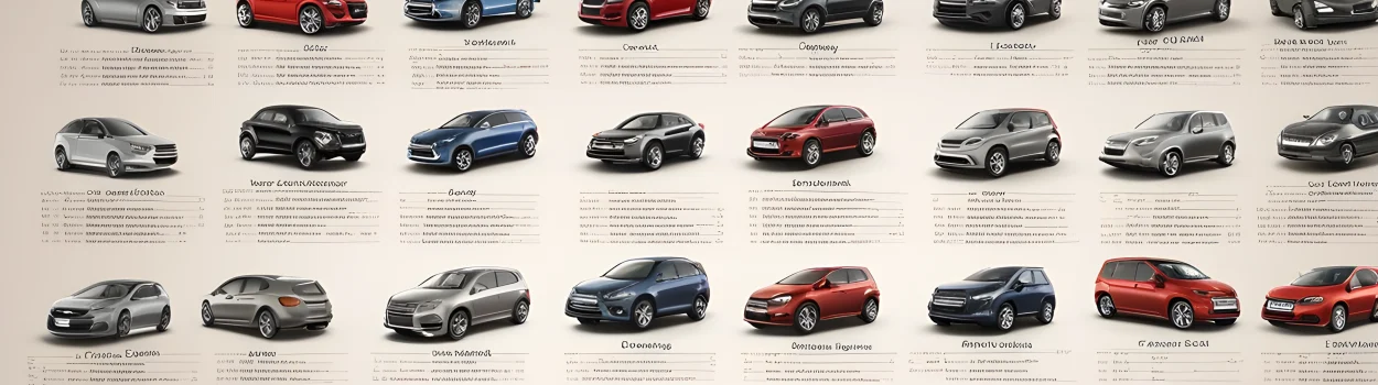 The image shows various car brands' logos and names displayed on a chart, with rankings and comparison data.